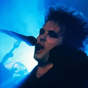 The Cure - Singer Songwriter Robert Smith - April 1993 Onstage playing at Kilburn