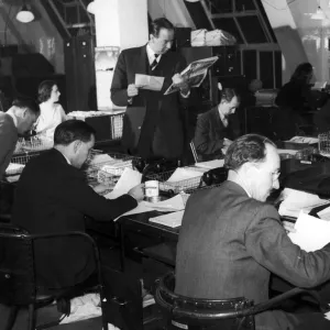 Daily Mirror Newsroom, Holborn, London, March 1957