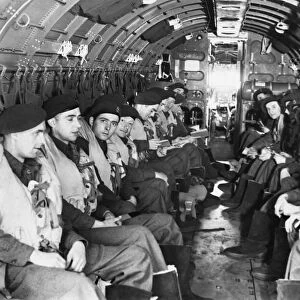 Dakota transport plane awaiting take off. 29th June 1945