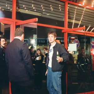 Damon Albarn of the pop group Blur arriving at the film premier ofTrainspotting in