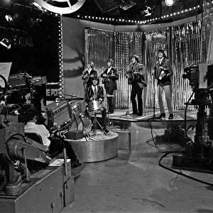 Dave Dee, Dozy, Beaky, Mick & Tich performing at the rehearsals for Top of the Pops