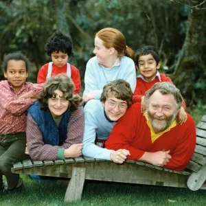 David Bellamy and his wife Rosemary with their children. 20th January 1983