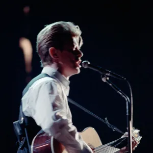 David Bowie performing at The Birmingham NEC, as part of his 1990 Sound