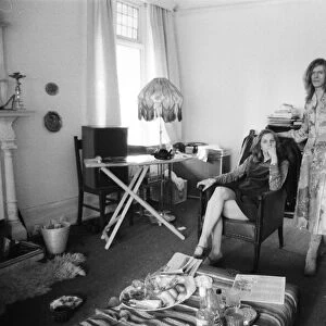 David Bowie and wife Angie, at home, Haddon Hall, at Beckenham, Kent, 20th April 1971