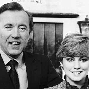 David Frost TV personality with his wife formerly Lynne Frederick widow of Peter Sellers