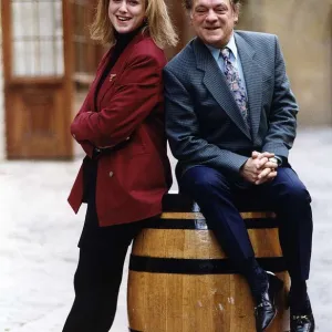 David Jason actor who plays Inspector Morse with actress Caroline Harker who plays WPC