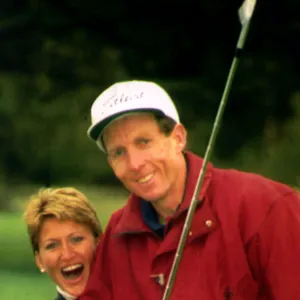 David Leadbetter Golfing coach teaches Paula Hamilton