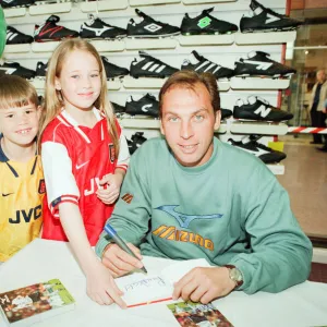 David Platt, Arsenal Football Player, opens Just Trainers shop in Reading, 7th April 1997