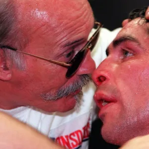 Davie McHale in corner after fight September 1997 ST Andrews boxing club Charles