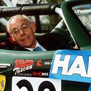 Denis Thatcher helping to promote Halfords