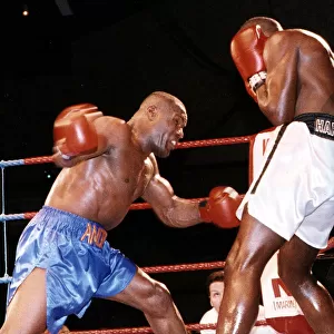 Dennis Andries boxer in action against Denzil Browne