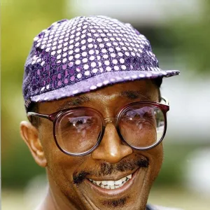 Derrick Evans known to millions as Mr Motivator on the GMTV breakfast wearing purple