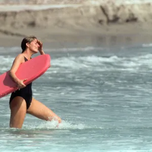 Diana, Princess of Wales on holiday in Nevis. January 1993