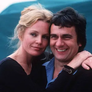 Dudley Moore Actor Muscian with his wife Tuesday Weld in Cannes May 1978