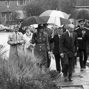 The Duke and Duchess of York seen here during a rain soaked visit to the Aycliffe Centre