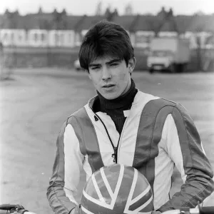 Eddie Kidd motor cycle stunt rider Eddie Kidd, Britains answer to Evel Kneivel