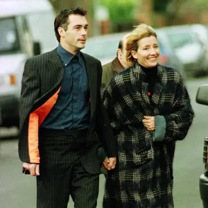 Emma Thompson and boyfriend Craig November 1998 arrive for the wedding of actress Kate