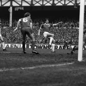 English League Division One match at Goodison Park. Everton 1 v Liverpool 3