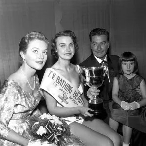 Errol Flynn with Beauty Queen September 1956