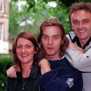 Ewan McGregor with (left) Kerry Condron (19) of Calton Athletic