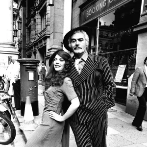 Federica Darla and Sally Erskine pose outside the Theatre Royal in Newcastle to promote