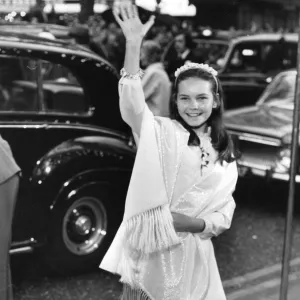 Fiona Fullerton child actress arriving at film premiere aged 11 - 4th June 1969