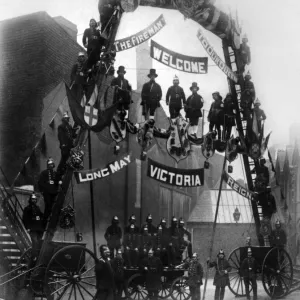 Firemen of Birmingham prepare for the visit of Her Majesty Queen Victoria to