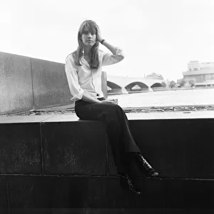 Francoise Hardy, french singer pictured on the Thames Embankment, London, 21st June 1970