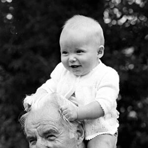 Fred Perry, former Wimbledon 3 times champion, with his grandson John Perry