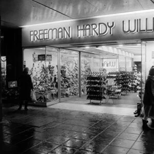Freeman Hardy Willis, shoe retailer, Northumberland Street, Newcastle, December 1983