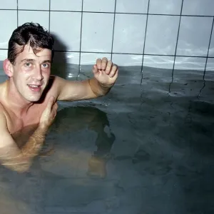 Gary MacKay in the team bath January 1989