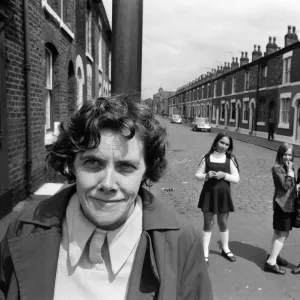 General views of people in Salford, Manchester, 16th July 1974