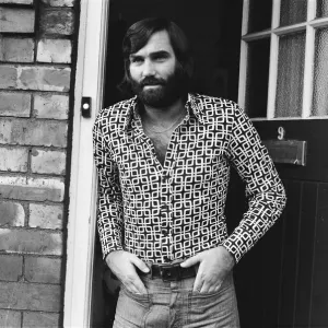 George Best seen here at his Manchester home after rumours that Stoke manager Tony