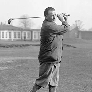 George Gadd Golf March 1924 Professional golfer George Gadd takes a practice