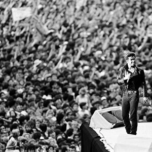 George Michael of pop duo Wham!, at their farewell concert entitled The Final