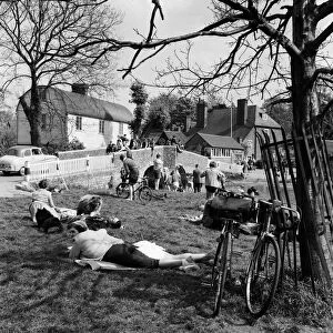 Good Friday scenes in Eynsford, Kent. 19th April 1957