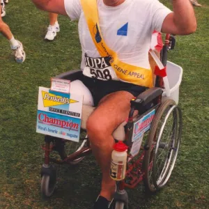 The Great North Run 14 September 1997 - Happy runners after completing the race - Swasie