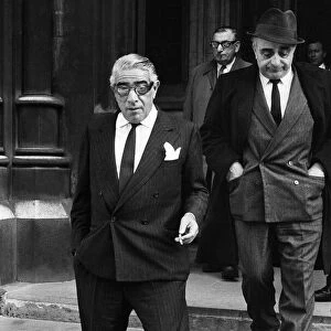 Greek shipping tycoon Aristotle Onassis attend the Law Courts in London to sue 77 year