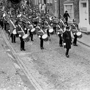 Green Howards band at Richmond, North Yorkshire. 2nd July 1972