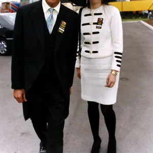 Henry Cecil Racehorse Trainer with wife Natalie Payne