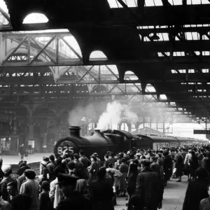 Holidaymakers on the platform at Snow Hill Station in Birmingham awaiting the arrival of