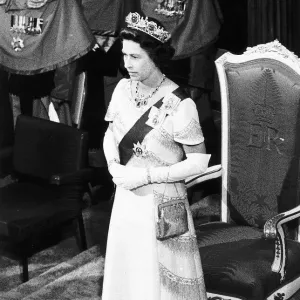 HRH Queen Elizabeth II at the royal silver jubilee tour in New Zealand