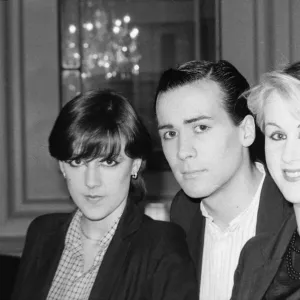 The Human League-(l-r) Joanne Catherall, Philip Oakey and Susanne Sulley