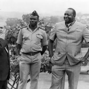 Idi Amin and his Henchmen, photographed in Kampala, Uganda with Bob Astles