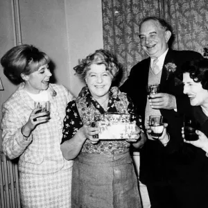 Irene Handl British actress on 65th birthday 1964