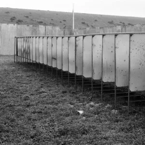 Isle of Wight Festival. Open pit latrines that have been erected. 21st August 1970