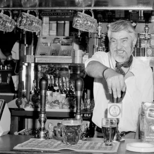 Ivan Beavis, a Coronation Street actor, working as a barman in the Harrow off Fleet