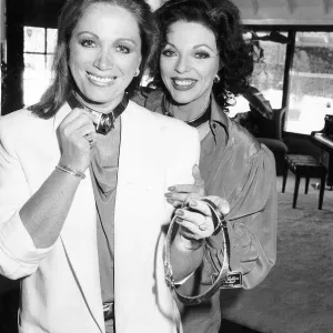 Jackie Collins author with her actress sister Joan Collins February 1989