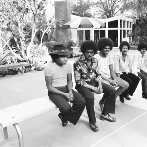 The Jackson Five at home in Los Angeles. 23rd February 1973