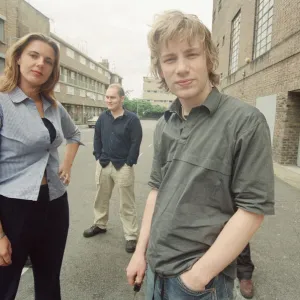 Jamie Oliver, television chef pictured in London in June 1999